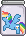 small pixel art of a glass jar containing a rainbow dash figure